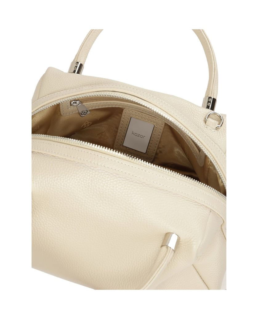 Kazar-Lässige-Handtasche-aus-weichem-Leder-weiss