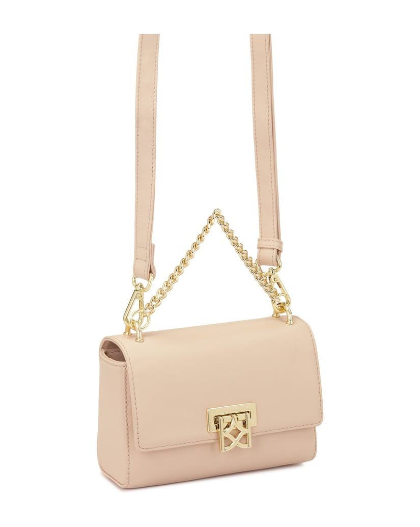 Kazar-Schlanke-Handtasche-mit-dekorativem-Vers-pink