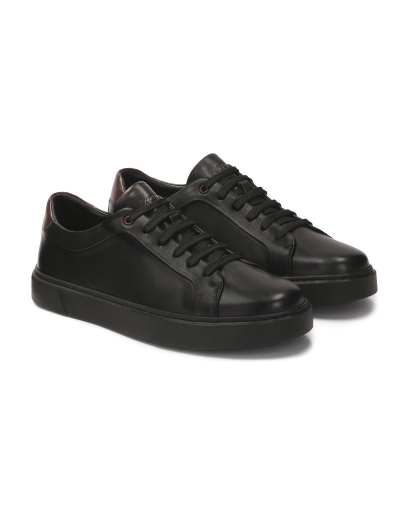 Kazar-Black-sneakers-with-brown-insert-čierna
