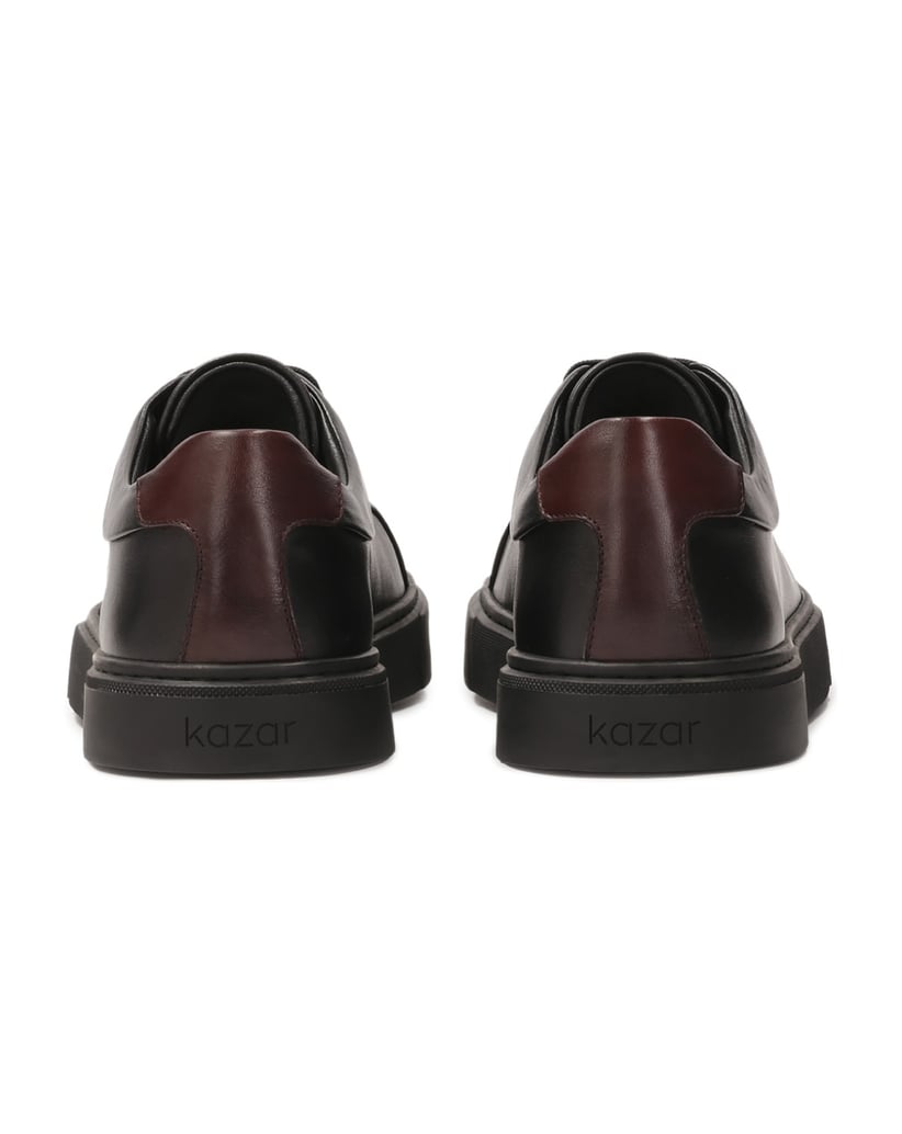 Kazar-Black-sneakers-with-brown-insert-čierna