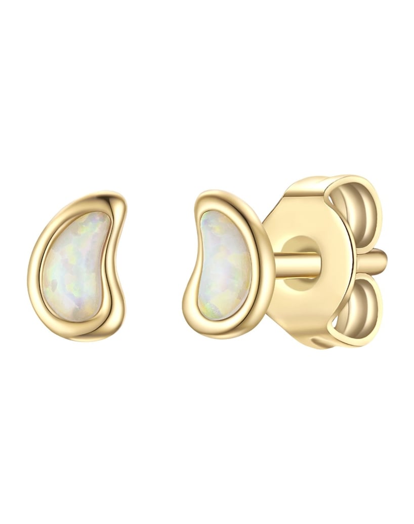 Glanzstücke-München-Ohrstecker-Sterling-Silber/Opal-gelbgold-gold