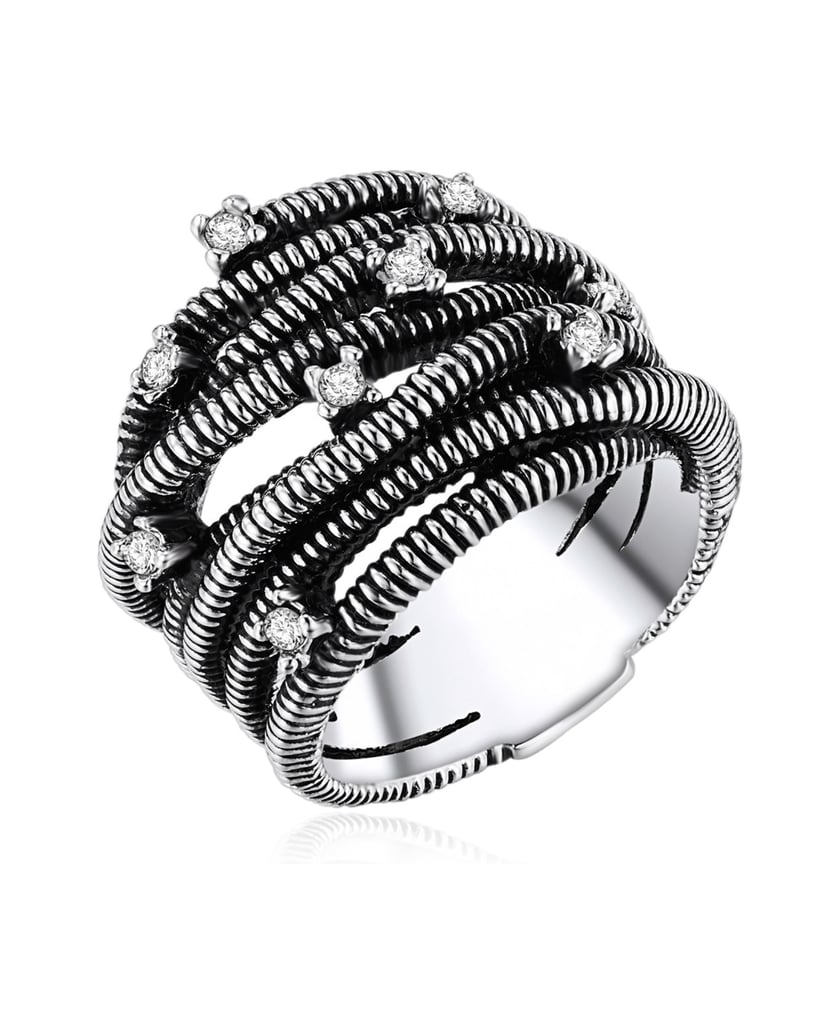 Lulu-&-Jane-Damen-Ring-aus-Metall-Legierung-silber