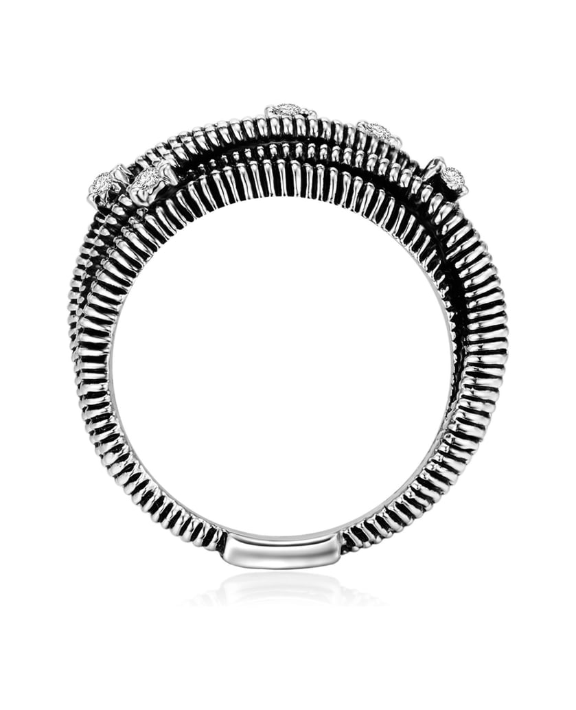 Lulu-&-Jane-Damen-Ring-aus-Metall-Legierung-silber