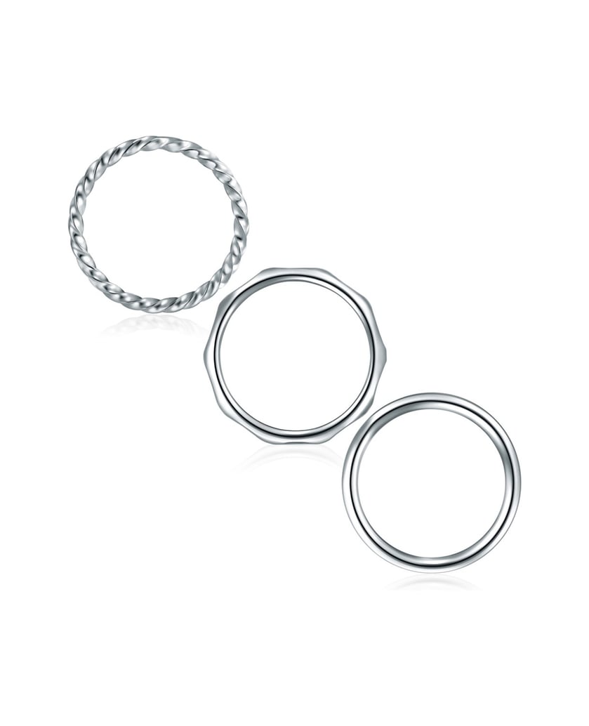 Eastside-Damen-Set-(Ring-3er)-aus-Edelstahl-silber