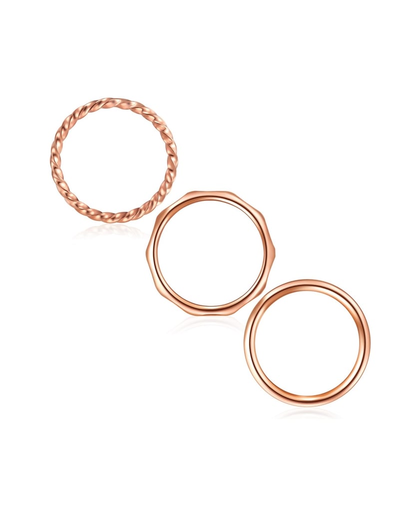 Eastside-Damen-Set-(Ring-3er)-aus-Edelstahl-gold