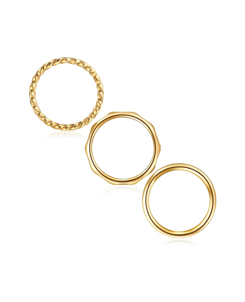 Eastside-Damen-Set-(Ring-3er)-aus-Edelstahl-gold