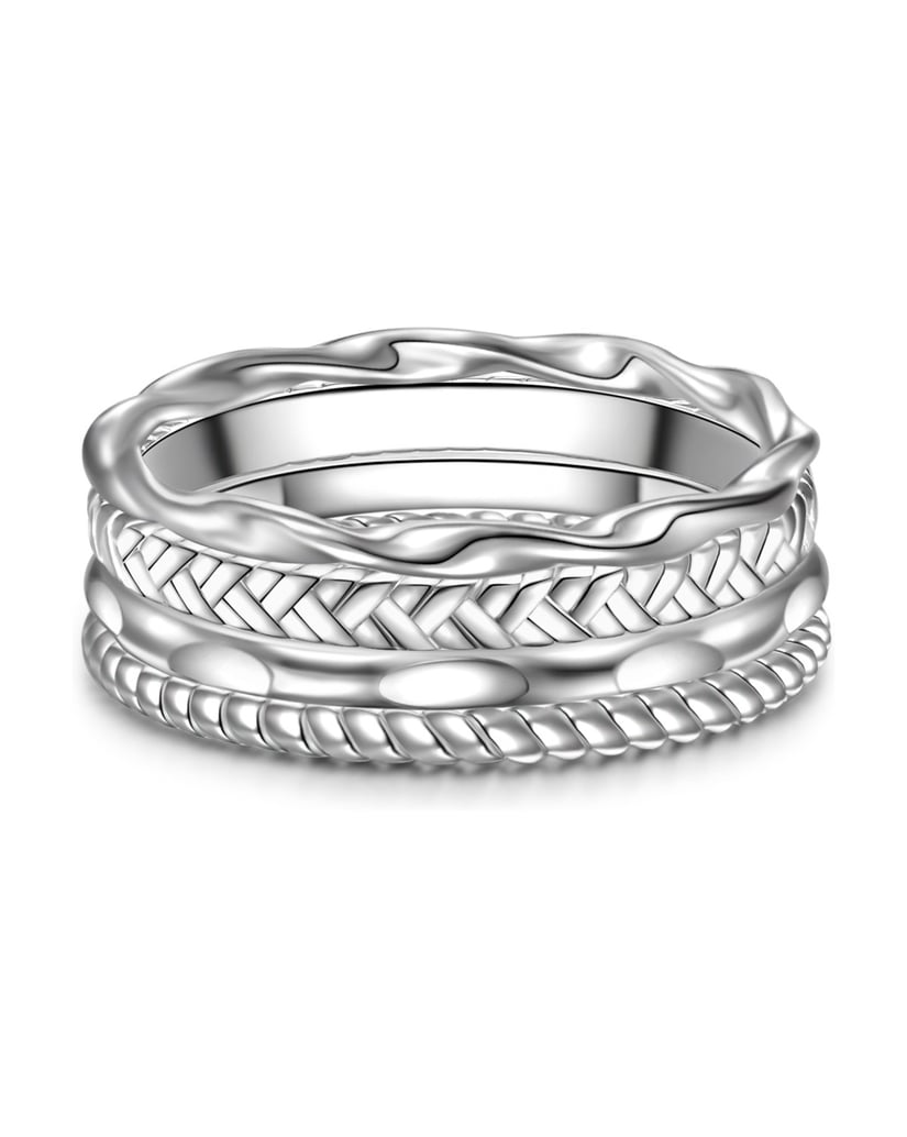 Glanzstücke-München-Damen-Set-(Ring-4er)-aus-Sterling-Silber-silber