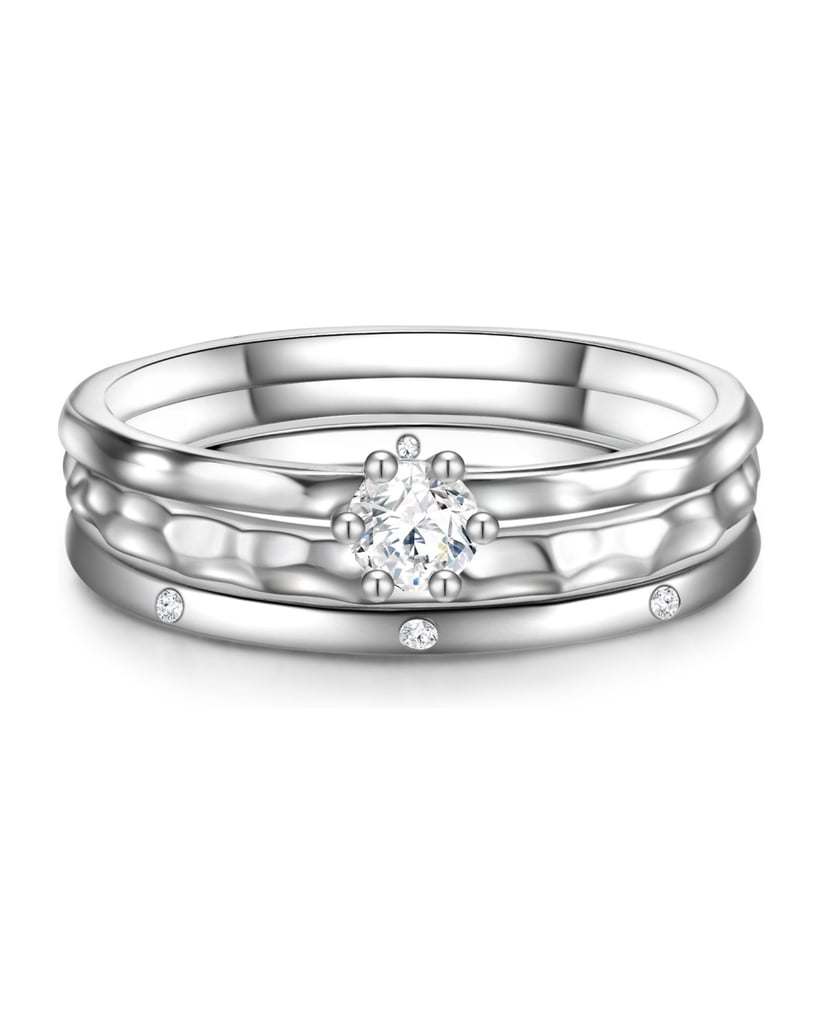 Glanzstücke-München-Damen-Set-(Ring-3er)-aus-Sterling-Silber-silber