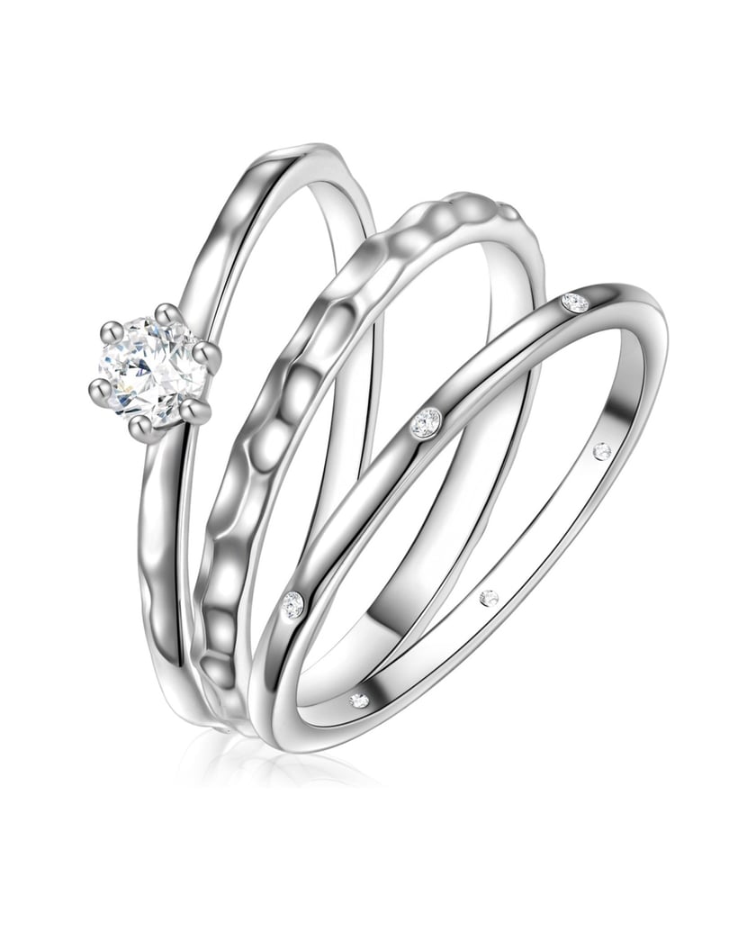 Glanzstücke-München-Damen-Set-(Ring-3er)-aus-Sterling-Silber-silber