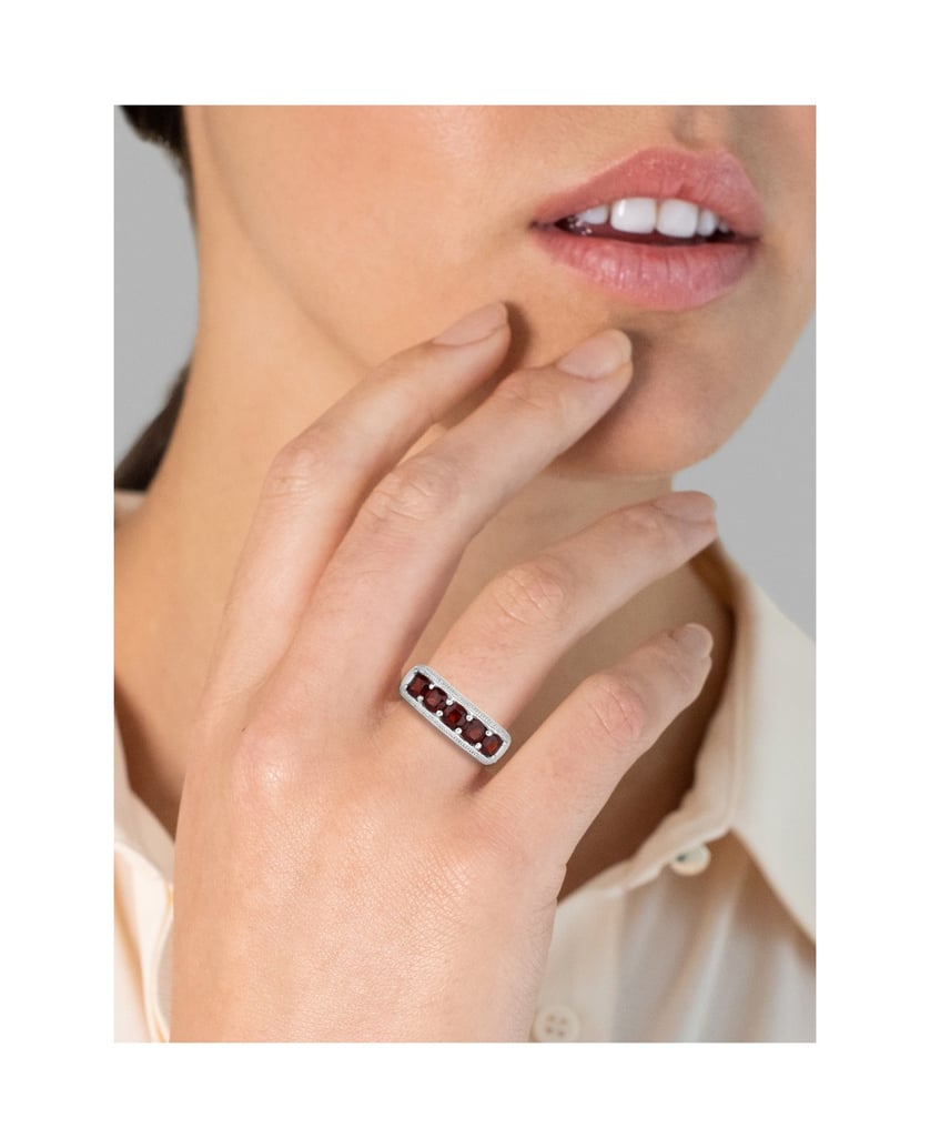 Rafaela-Donata-Damen-Ring-aus-Sterling-Silber-bordeaux