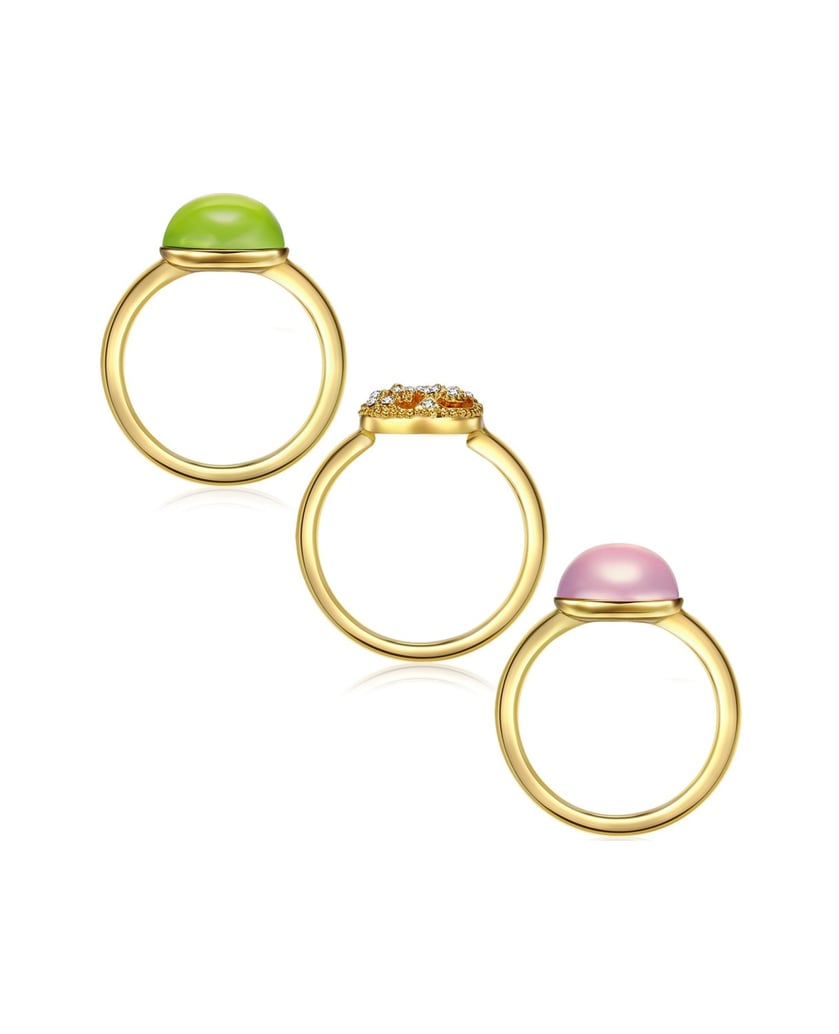 Lulu-&-Jane-Damen-Set-Ring-3er-aus-Metall-Legierung-gold