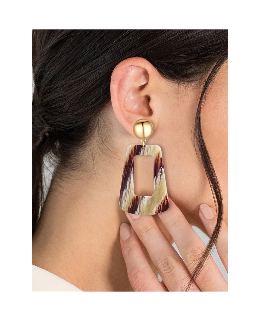 Lulu-&-Jane-Damen-Ohrringe-aus-Metall-Legierung-braun