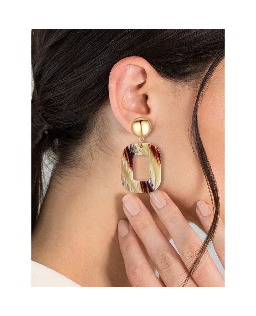 Lulu-&-Jane-Damen-Ohrringe-aus-Metall-Legierung-braun