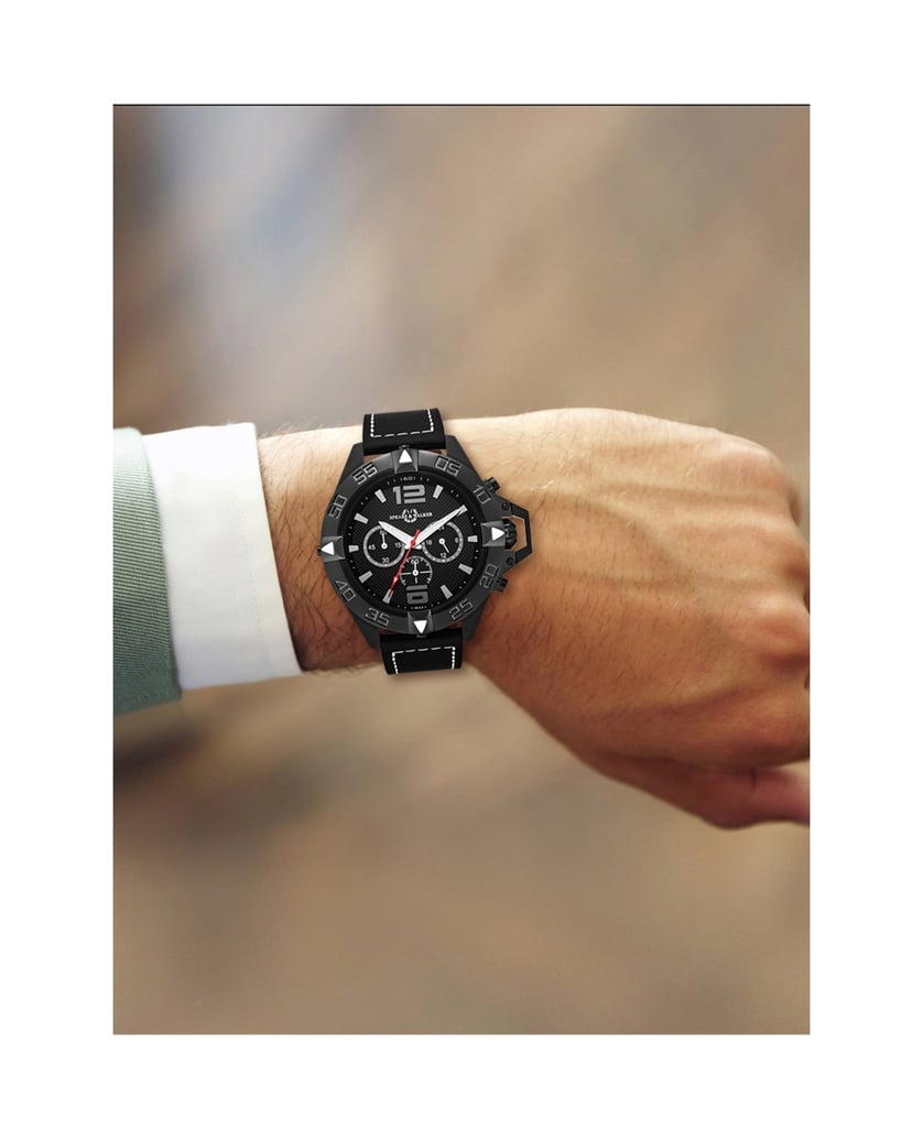 Spears-&-Walker-Herren-Quarzuhr-in-schwarz