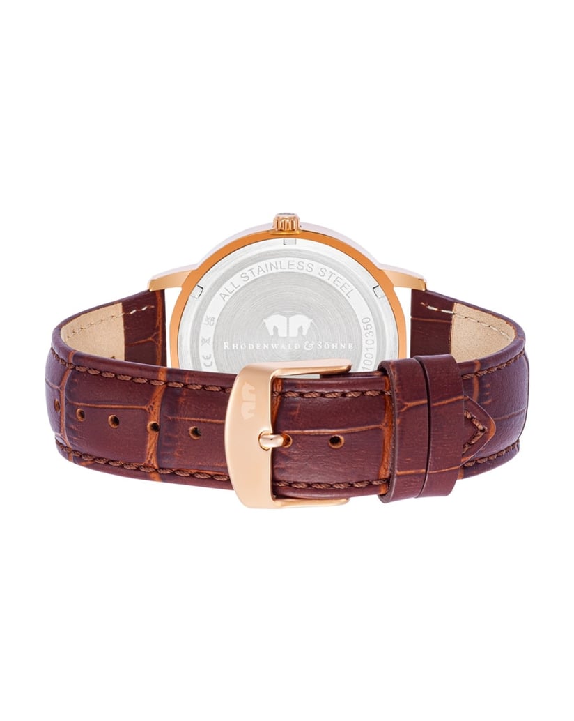 Rhodenwald-&-Söhne-Herren-Armband-Uhr-in-roségold-gold