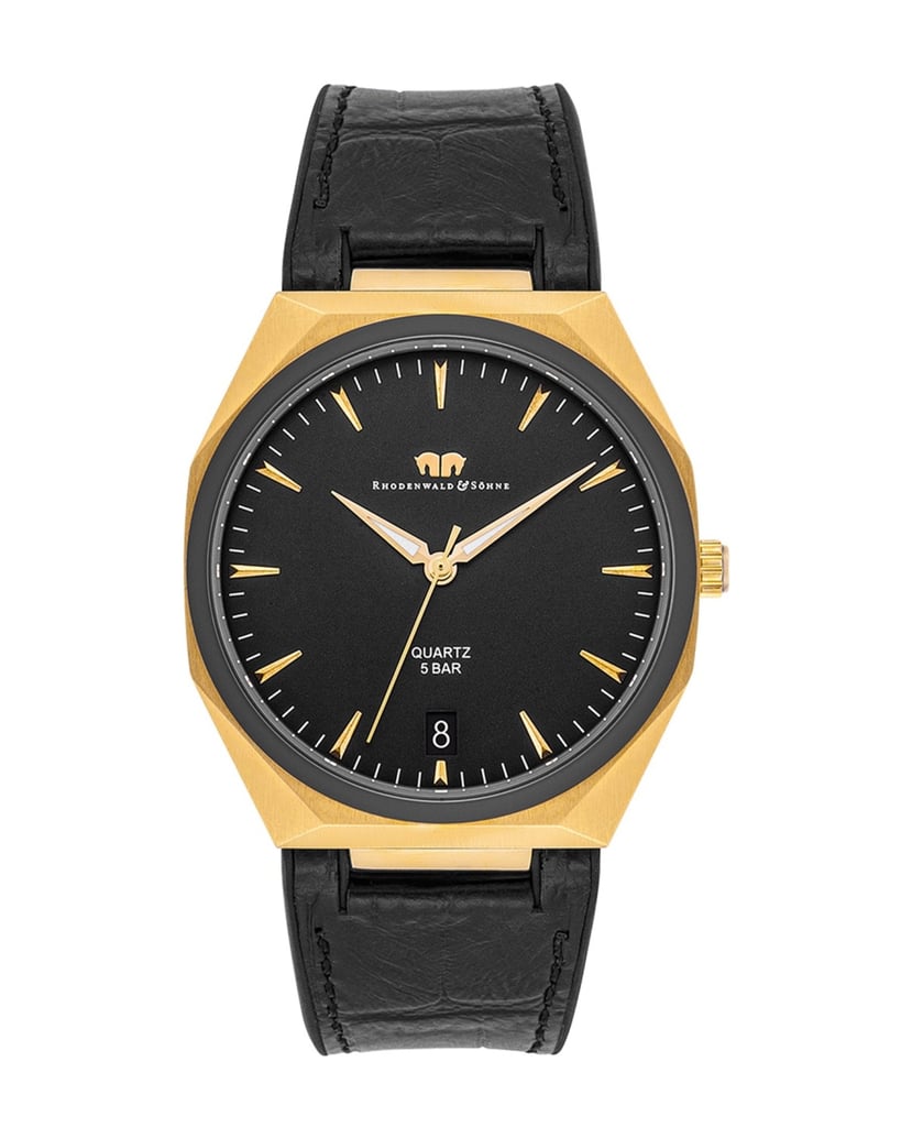 Rhodenwald-&-Söhne-Herren-Quarzuhr-in-gelbgold