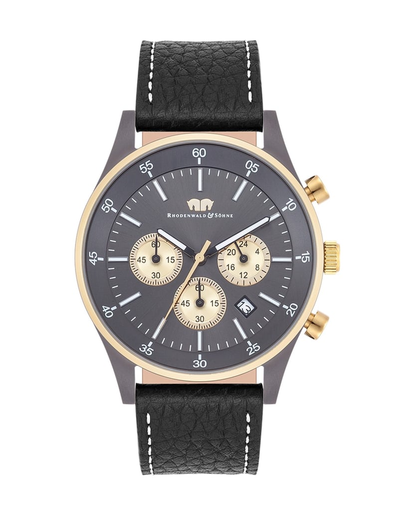 Rhodenwald-&-Söhne-Herren-Chronograph-in-gelbgold/anthrazit-gold