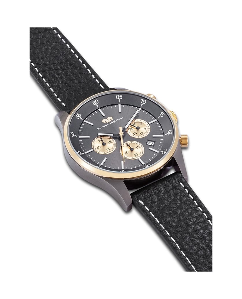 Rhodenwald-&-Söhne-Herren-Chronograph-in-gelbgold/anthrazit-gold