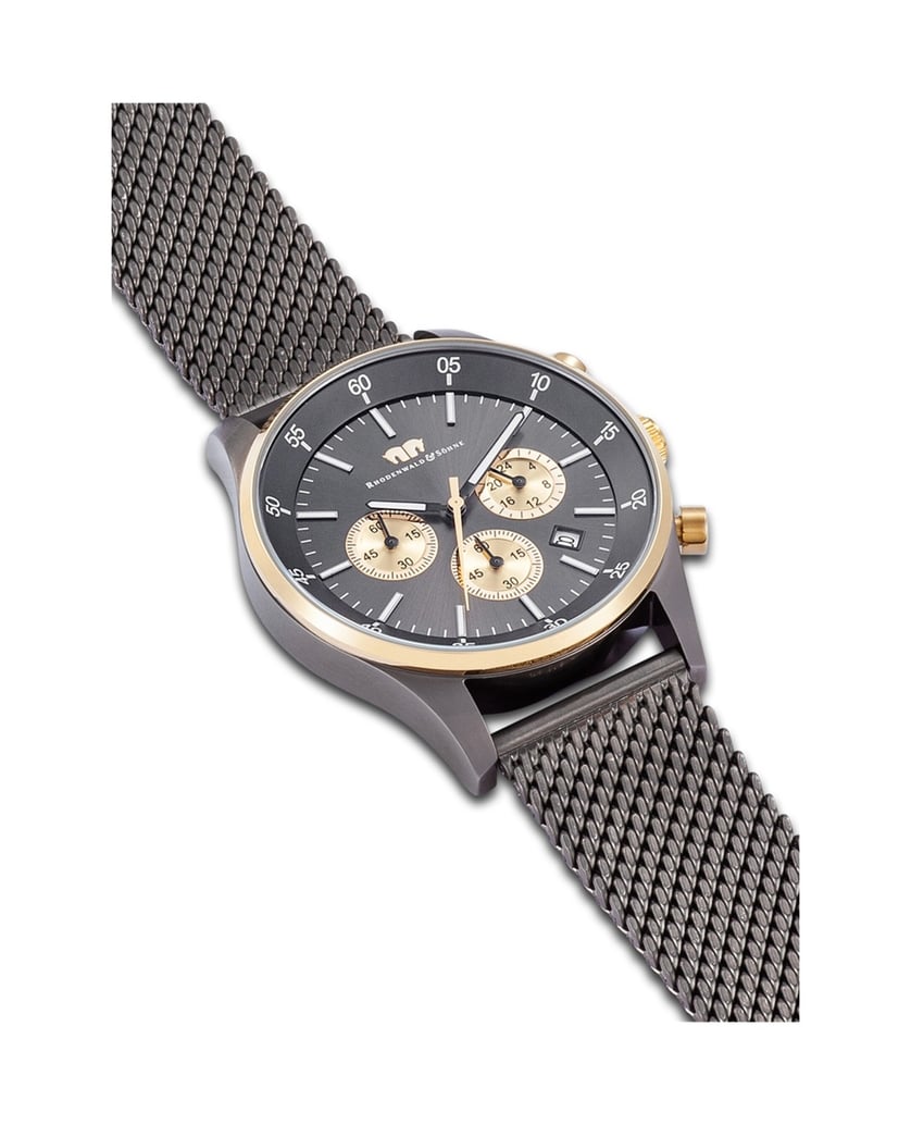 Rhodenwald-&-Söhne-Herren-Chronograph-in-gelbgold/anthrazit-gold