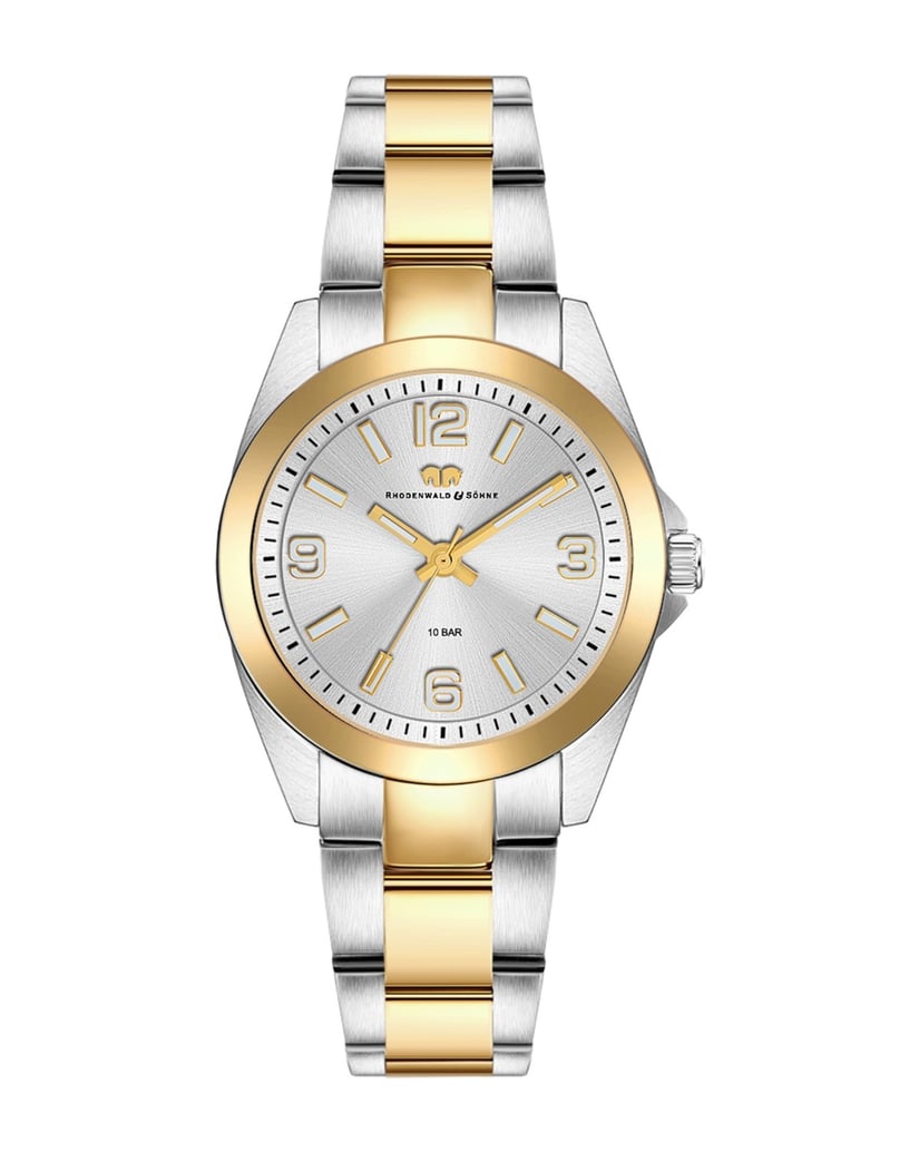 Rhodenwald-&-Söhne-Damen-Quarzuhr-in-silber/gelbgold-silber