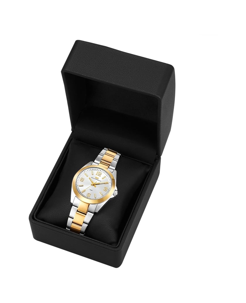 Rhodenwald-&-Söhne-Damen-Quarzuhr-in-silber/gelbgold-silber