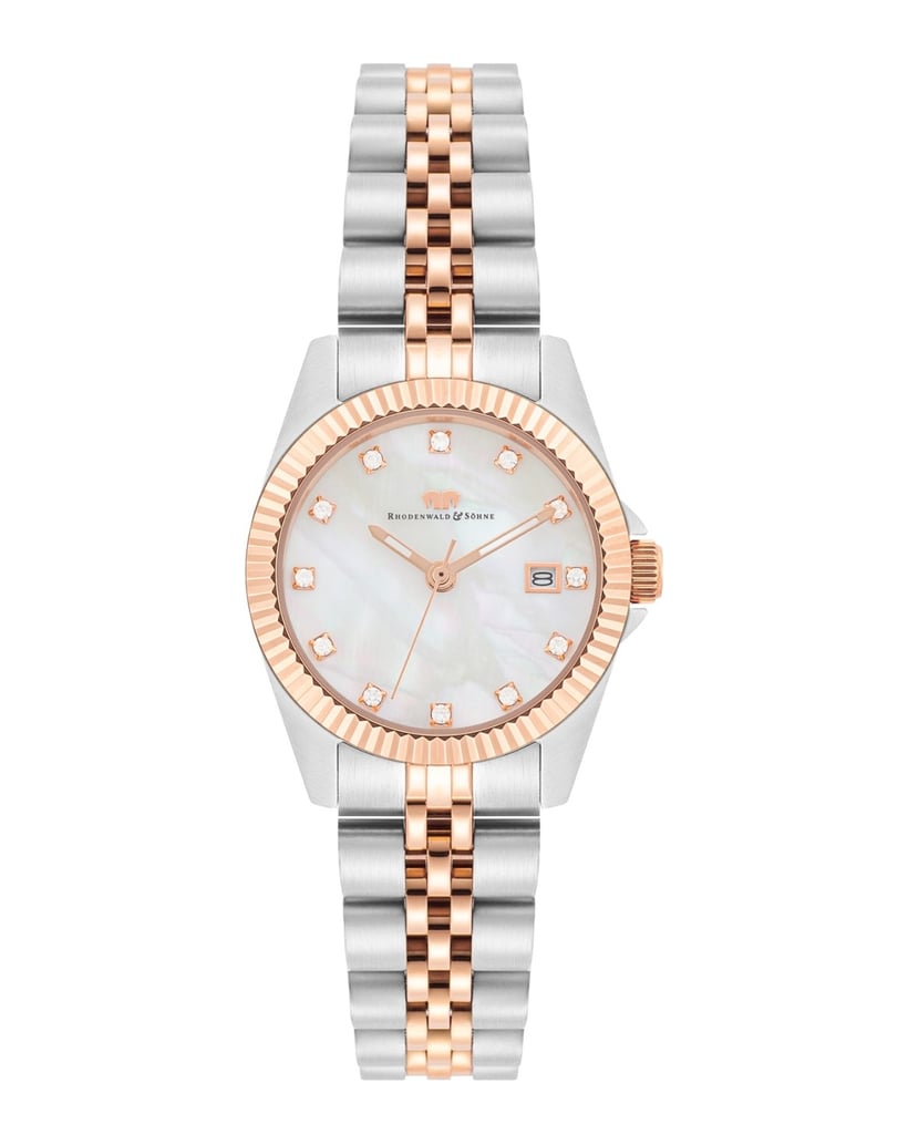 Rhodenwald-&-Söhne-Damen-Quarzuhr-in-silber/reségold-silber