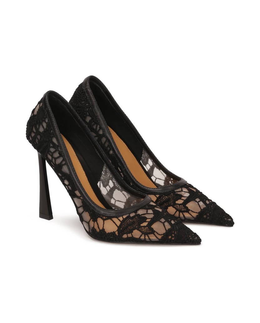 Kazar-Lace-evening-pumps-černá