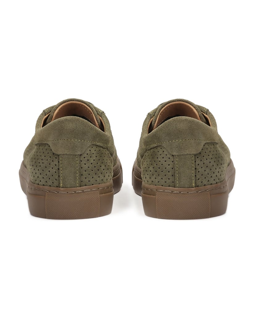 Kazar-Khakifarbene-Turnschuhe-mit-gestanztem-S-oliv