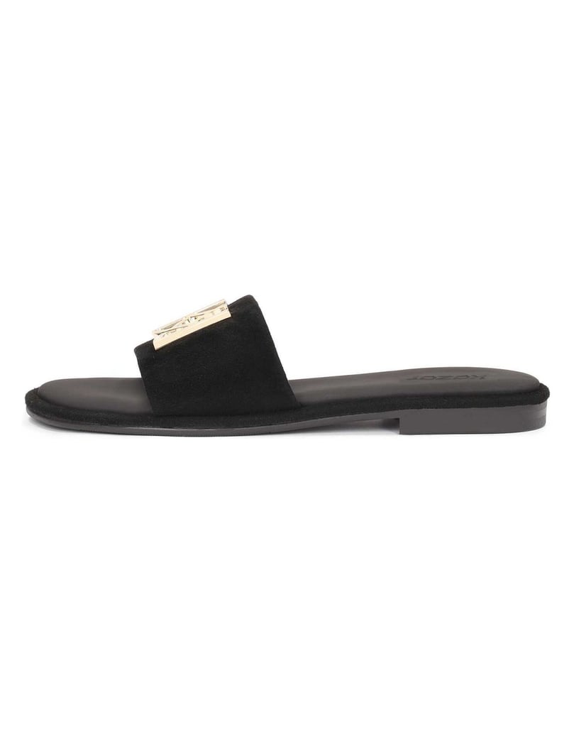 Kazar-Suede-black-slides-čierna