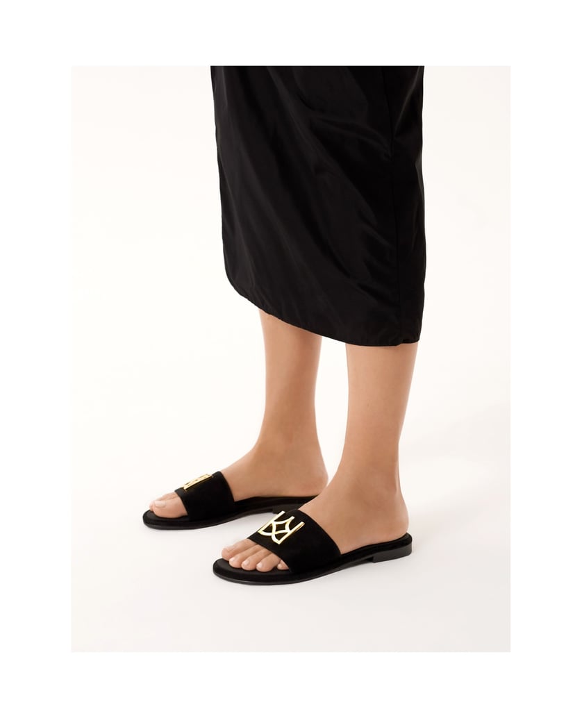 Kazar-Suede-black-slides-čierna