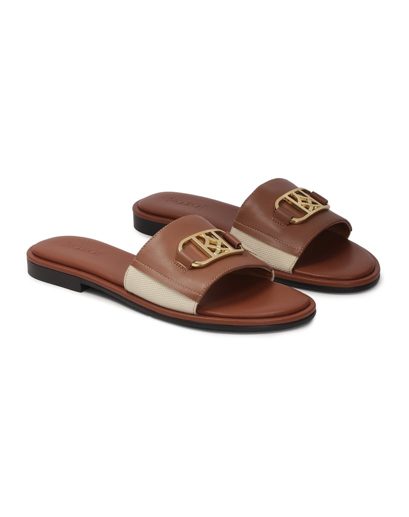 Kazar-Flat-brown-and-beige-fslides-hnedá