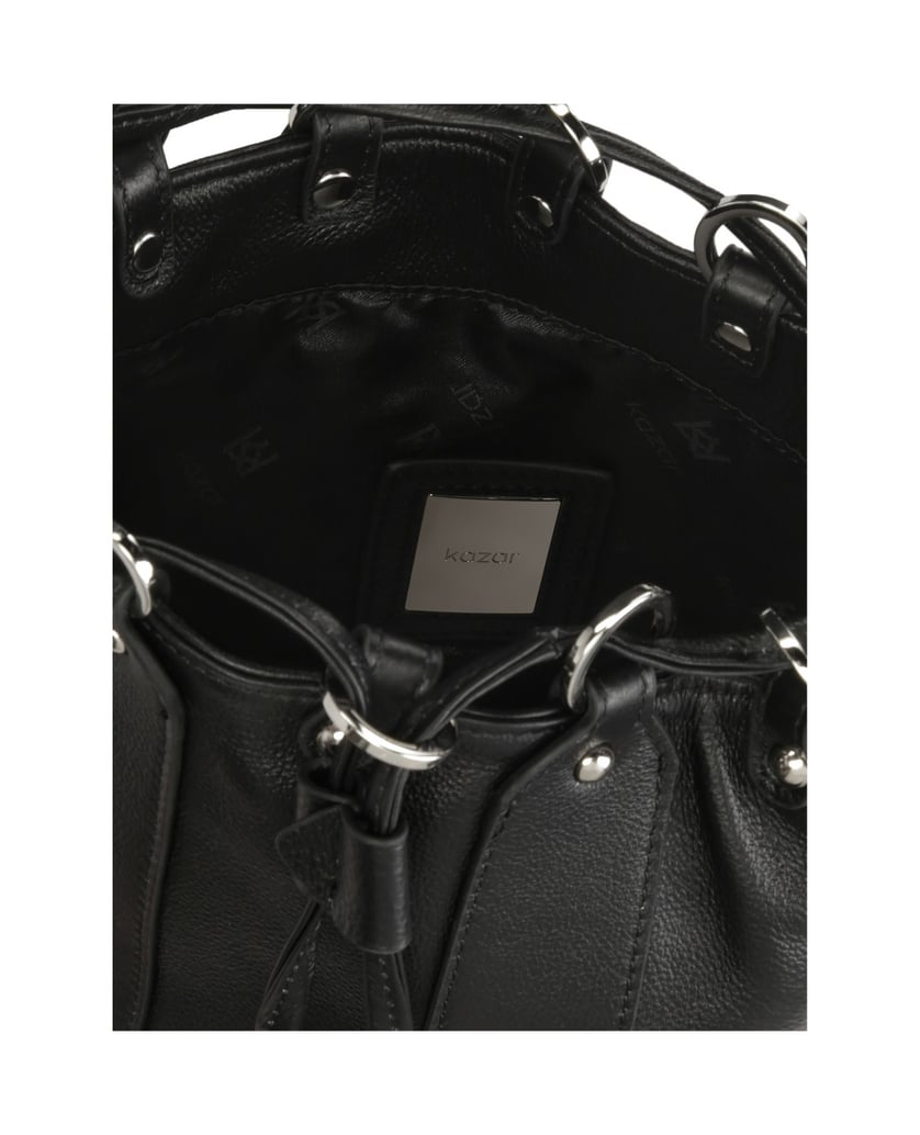 Kazar-Black-leather-bag-handbag-černá