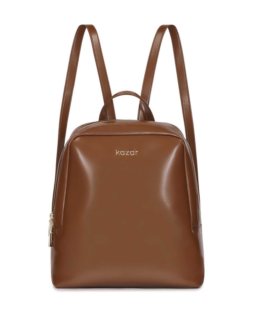 Kazar-Minimalistischer-brauner-Rucksack-mit-go-braun