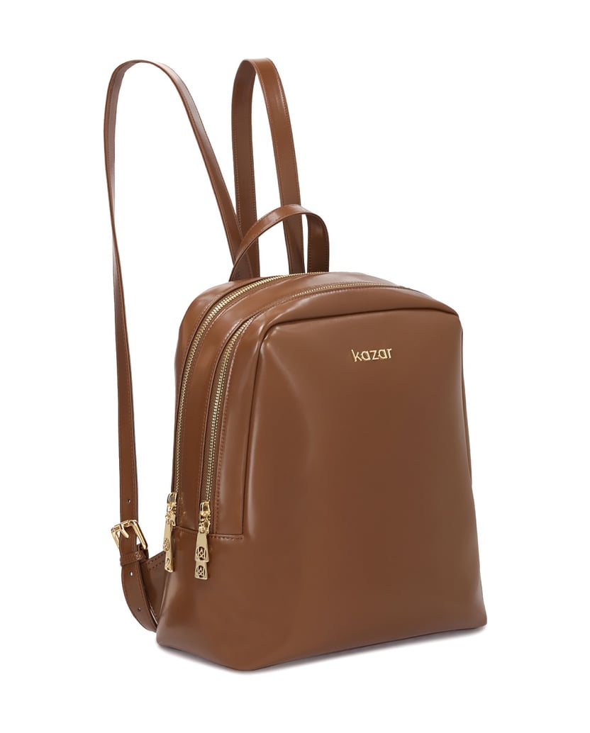 Kazar-Minimalistischer-brauner-Rucksack-mit-go-braun