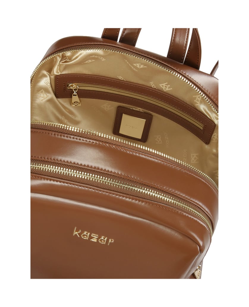 Kazar-Minimalistischer-brauner-Rucksack-mit-go-braun