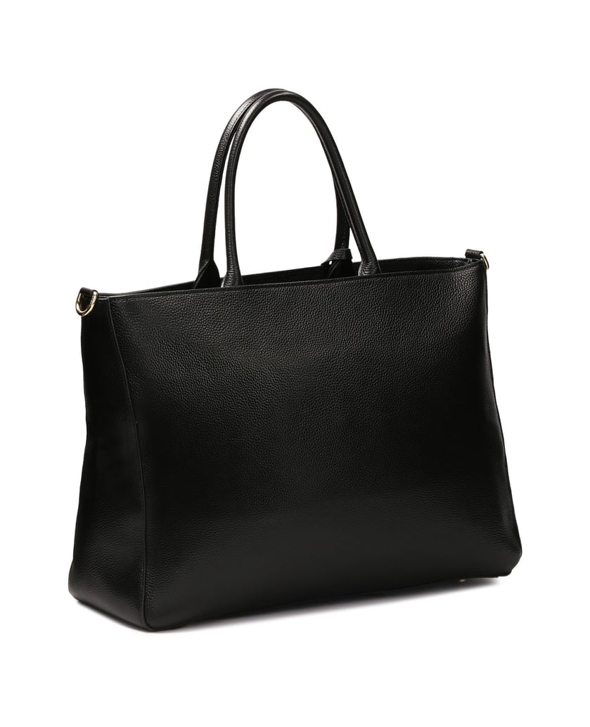 Kazar-Capacious-leather-handbag-with-pouch-čierna