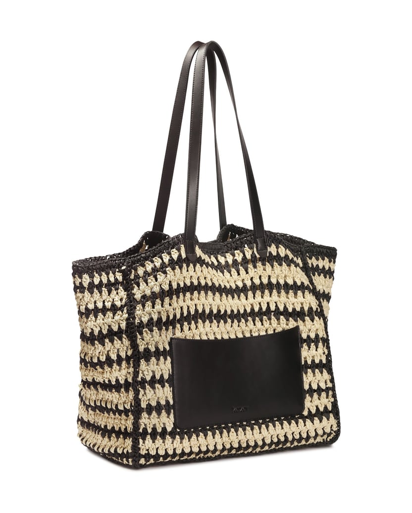 Kazar-Umhängetasche-aus-Raffiabast-für-den-Som-schwarz