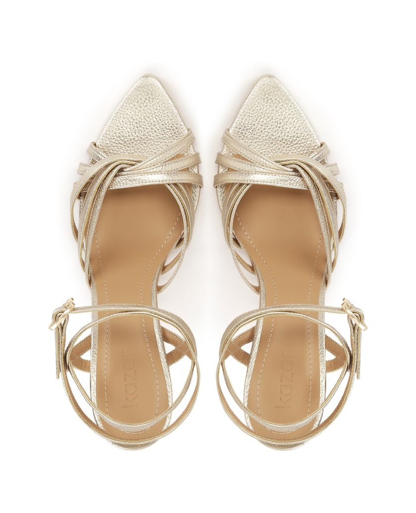 Kazar-Goldfarbene-Sandalen-mit-Absatz-und-eleg-gold
