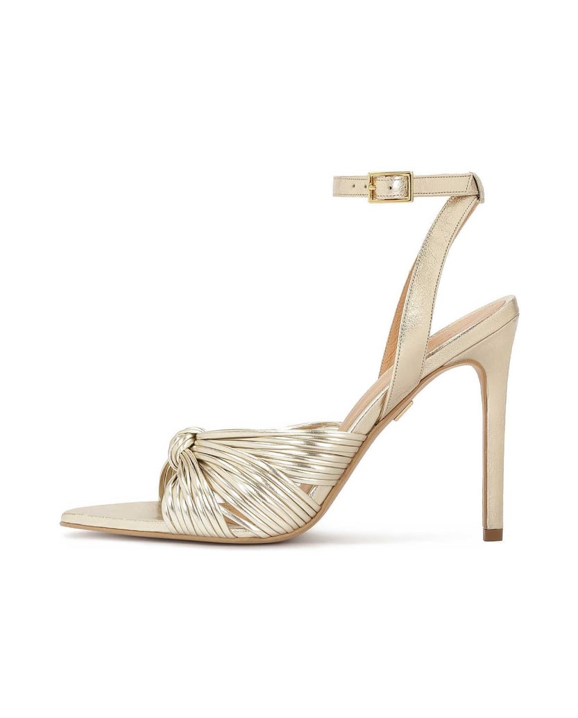 Kazar-Gold-leather-heeled-sandals-zlatá