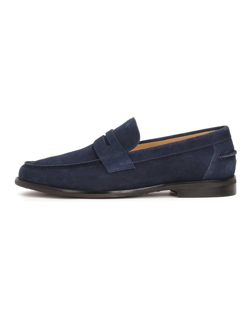 Kazar-Navy-blue-suede-loafers-for-men-tmavá-modrá