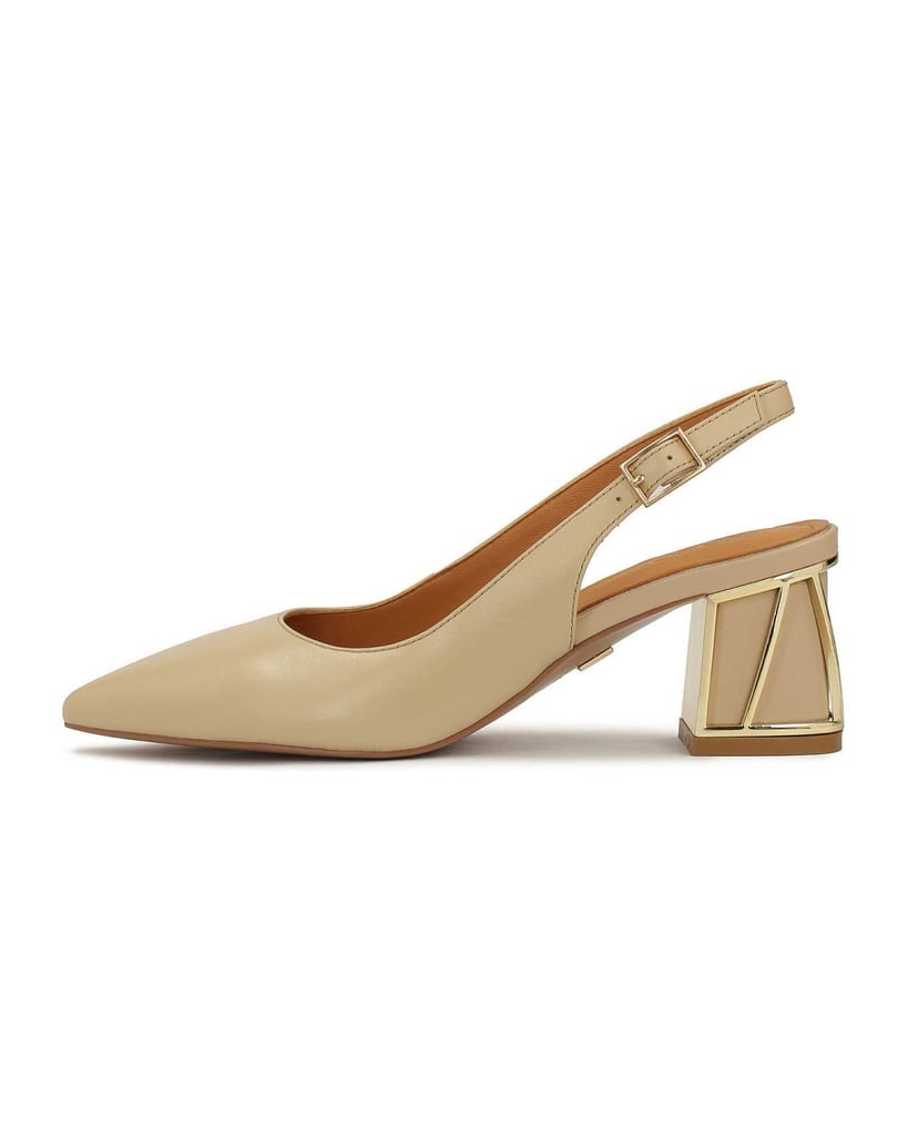 Kazar-Beigefarbene-Pumps-mit-dekorativem-Absat-beige