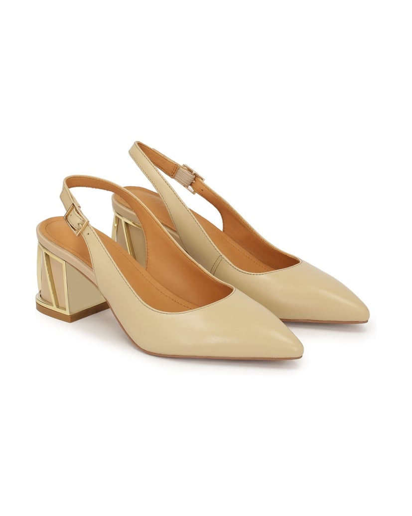 Kazar-Beigefarbene-Pumps-mit-dekorativem-Absat-beige