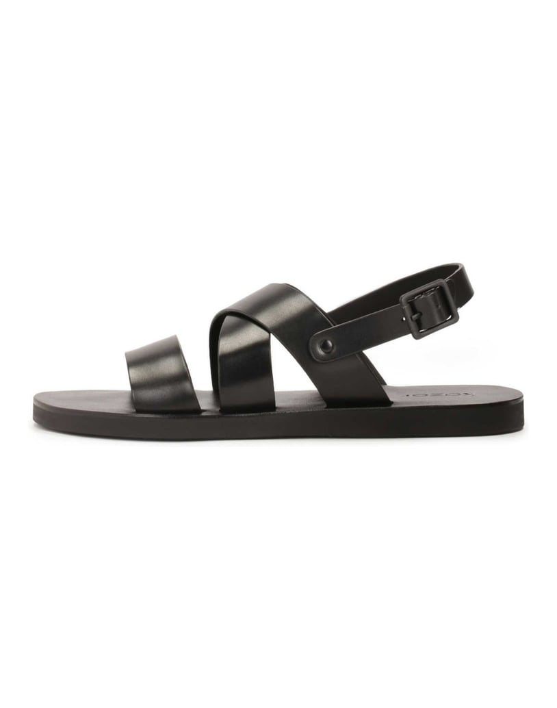 Kazar-Schwarze-Leder-Sandalen-mit-Schnalle-schwarz