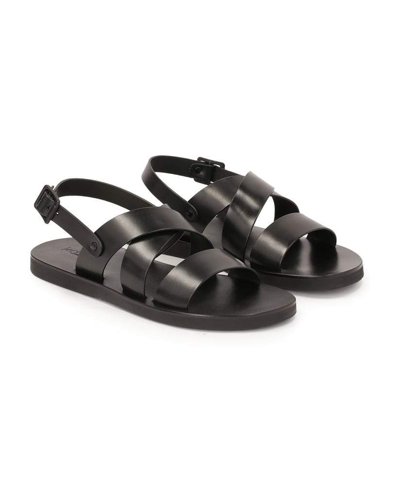 Kazar-Schwarze-Leder-Sandalen-mit-Schnalle-schwarz