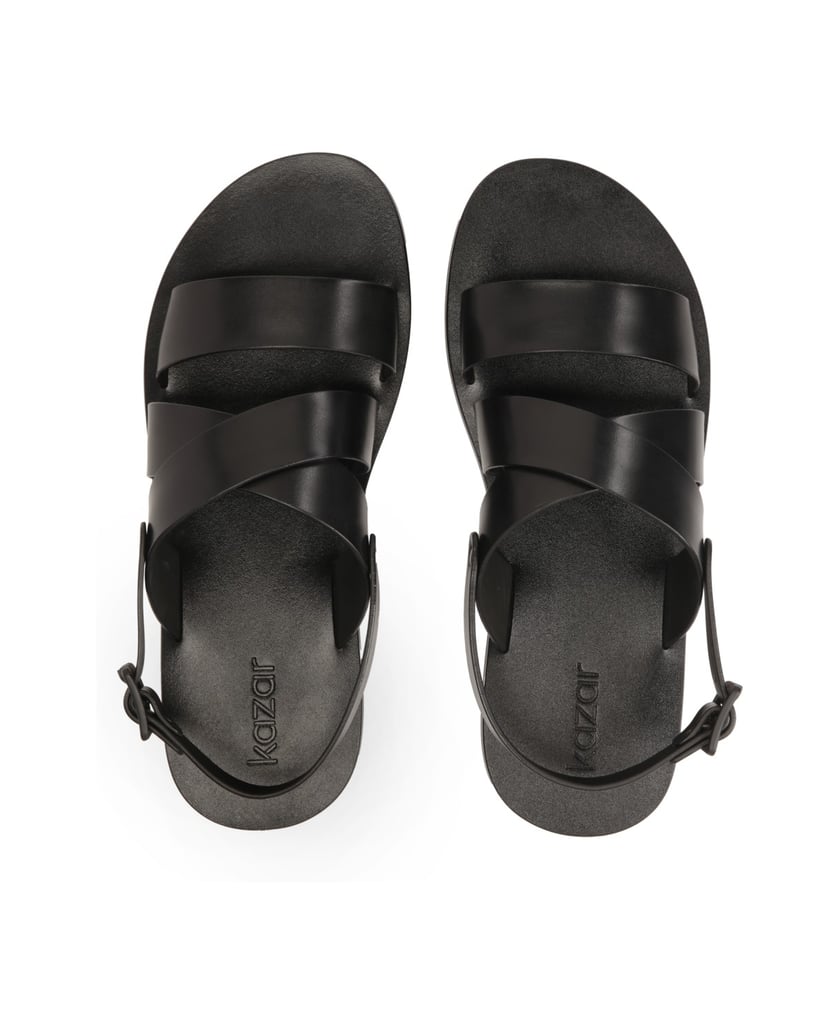 Kazar-Schwarze-Leder-Sandalen-mit-Schnalle-schwarz