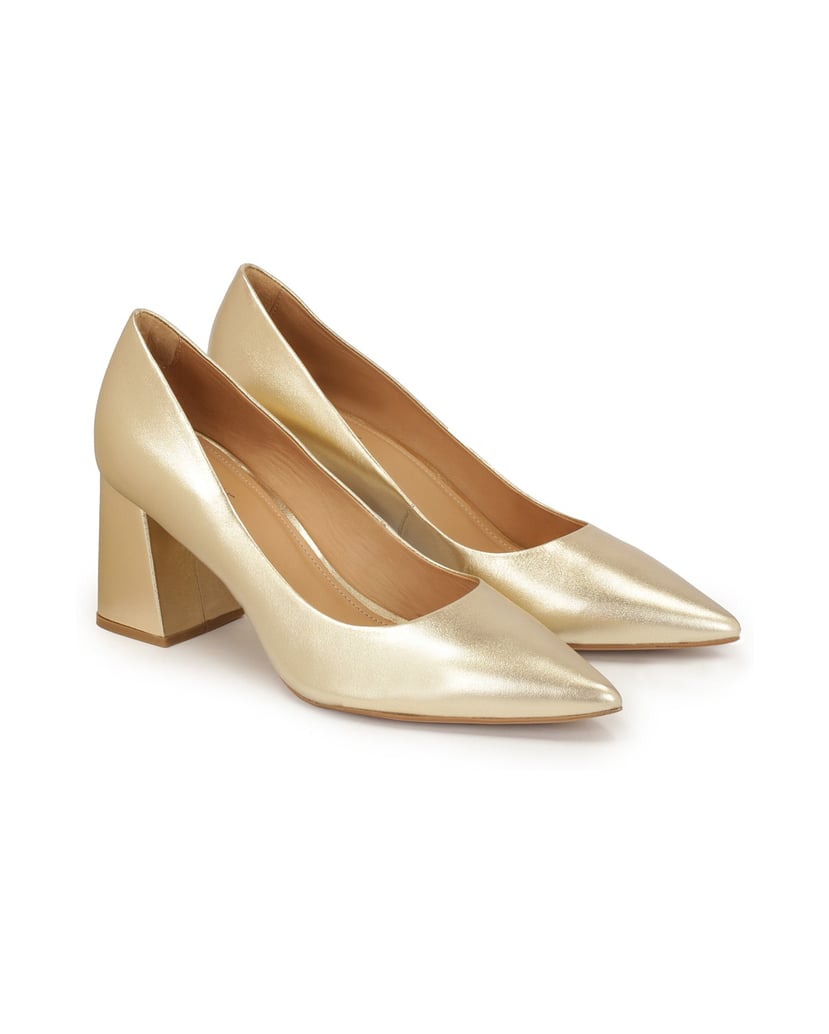 Kazar-Goldene-Pumps-mit-breitem-Absatz-gold