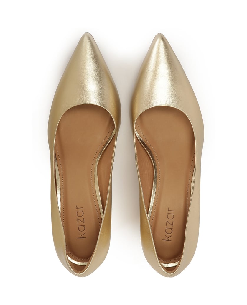Kazar-Goldene-Pumps-mit-breitem-Absatz-gold