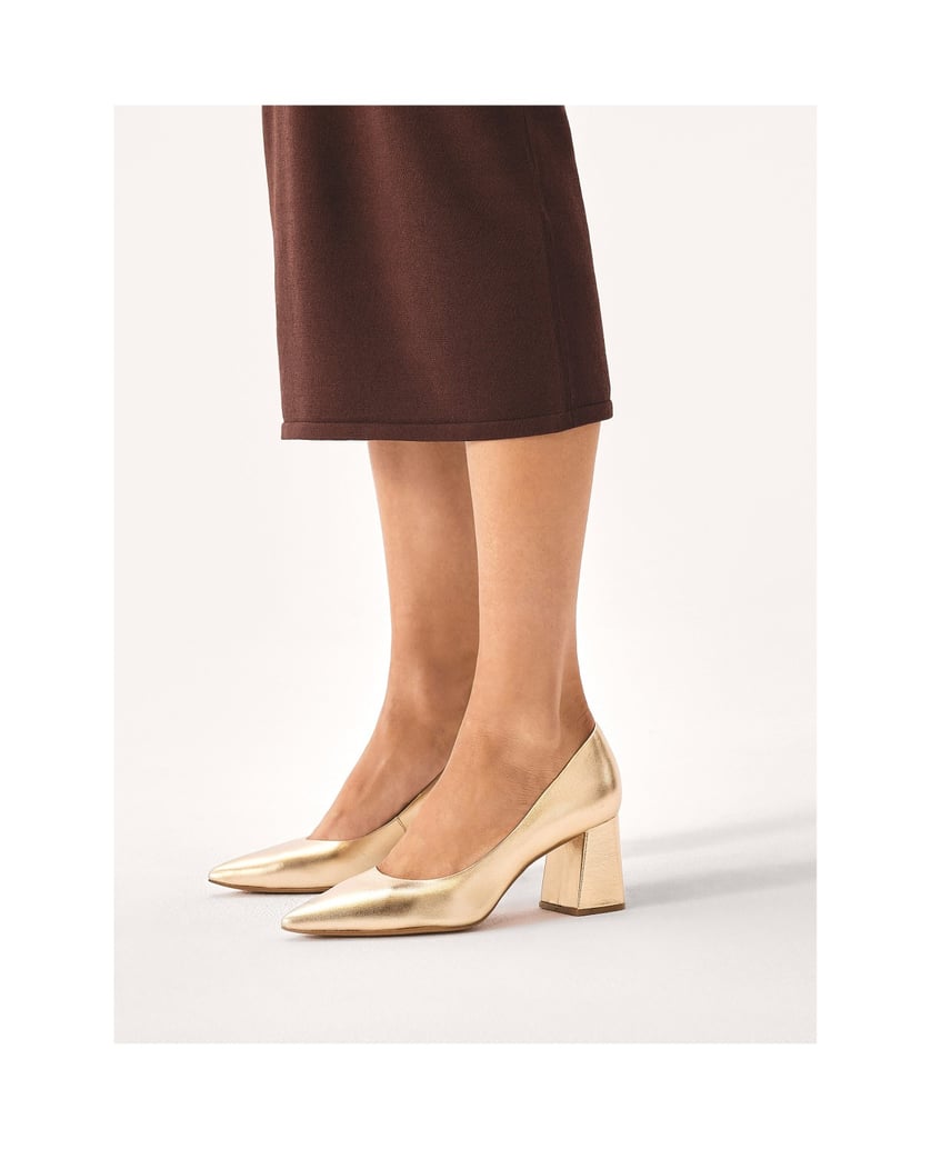 Kazar-Goldene-Pumps-mit-breitem-Absatz-gold