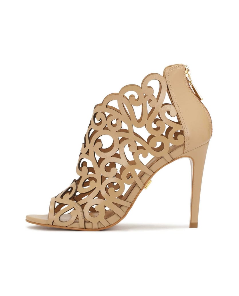 Kazar-Beige-peep-toe-boots-with-cutout-upper-béžová
