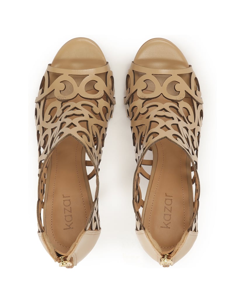 Kazar-Beige-peep-toe-boots-with-cutout-upper-béžová